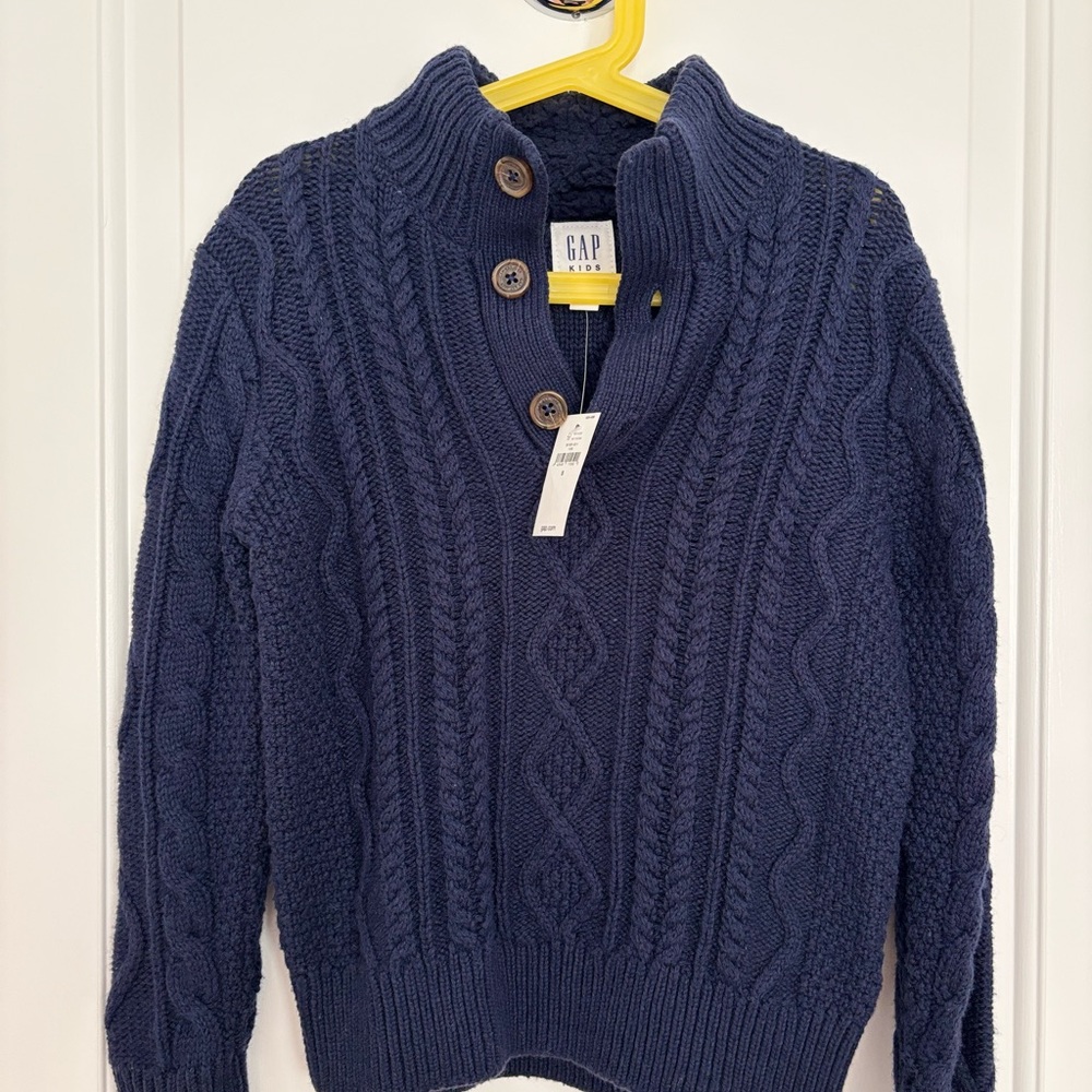 GAP Kids Navy Cable Knit Sweater